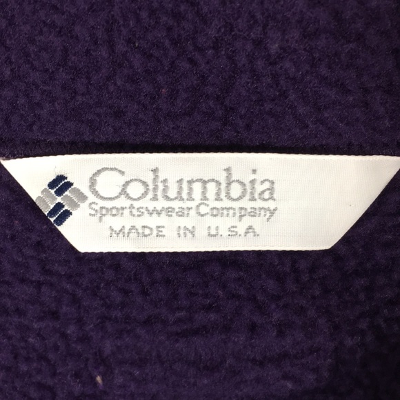 Columbia Vintage Purple Fleece 1/4 Zip Jacket - Picture 5 of 8